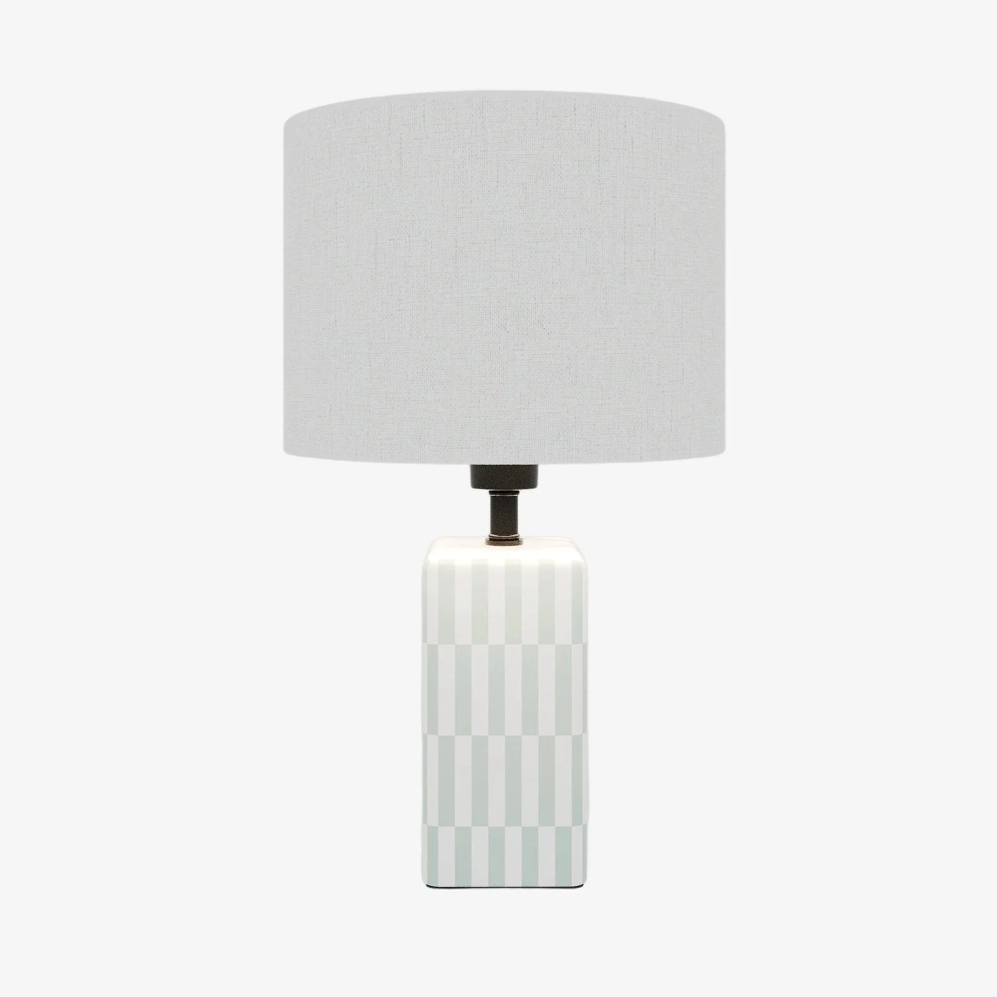 Lampe à poser Manet – céramique vert d'eau et lin naturel