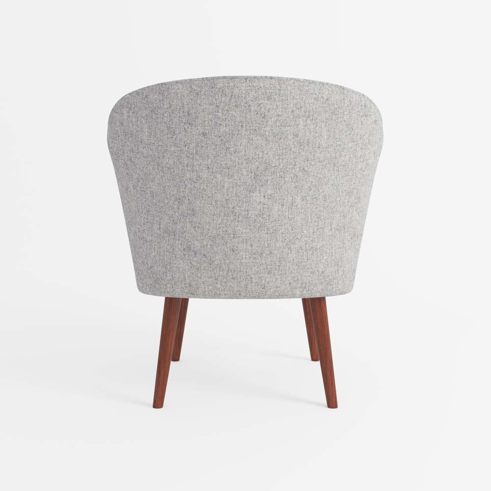 Petit fauteuil de salon en tissu gris