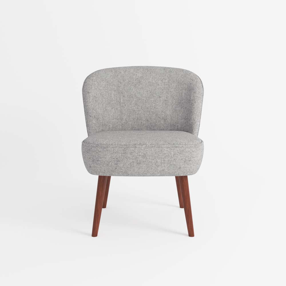 Petit fauteuil de salon en tissu gris