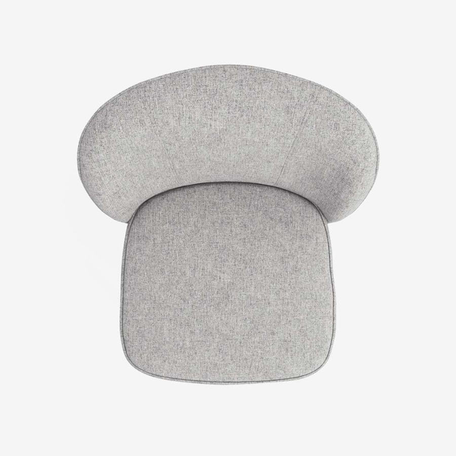 Petit fauteuil de salon en tissu gris