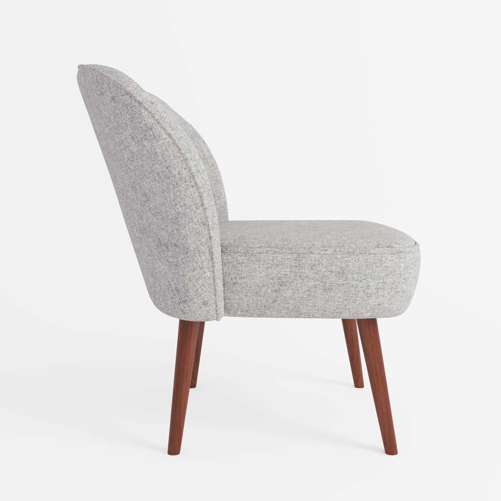 Petit fauteuil de salon en tissu gris