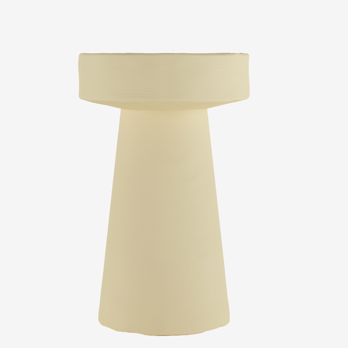 Petite table d'appoint ronde design en magnésie crème Anémone