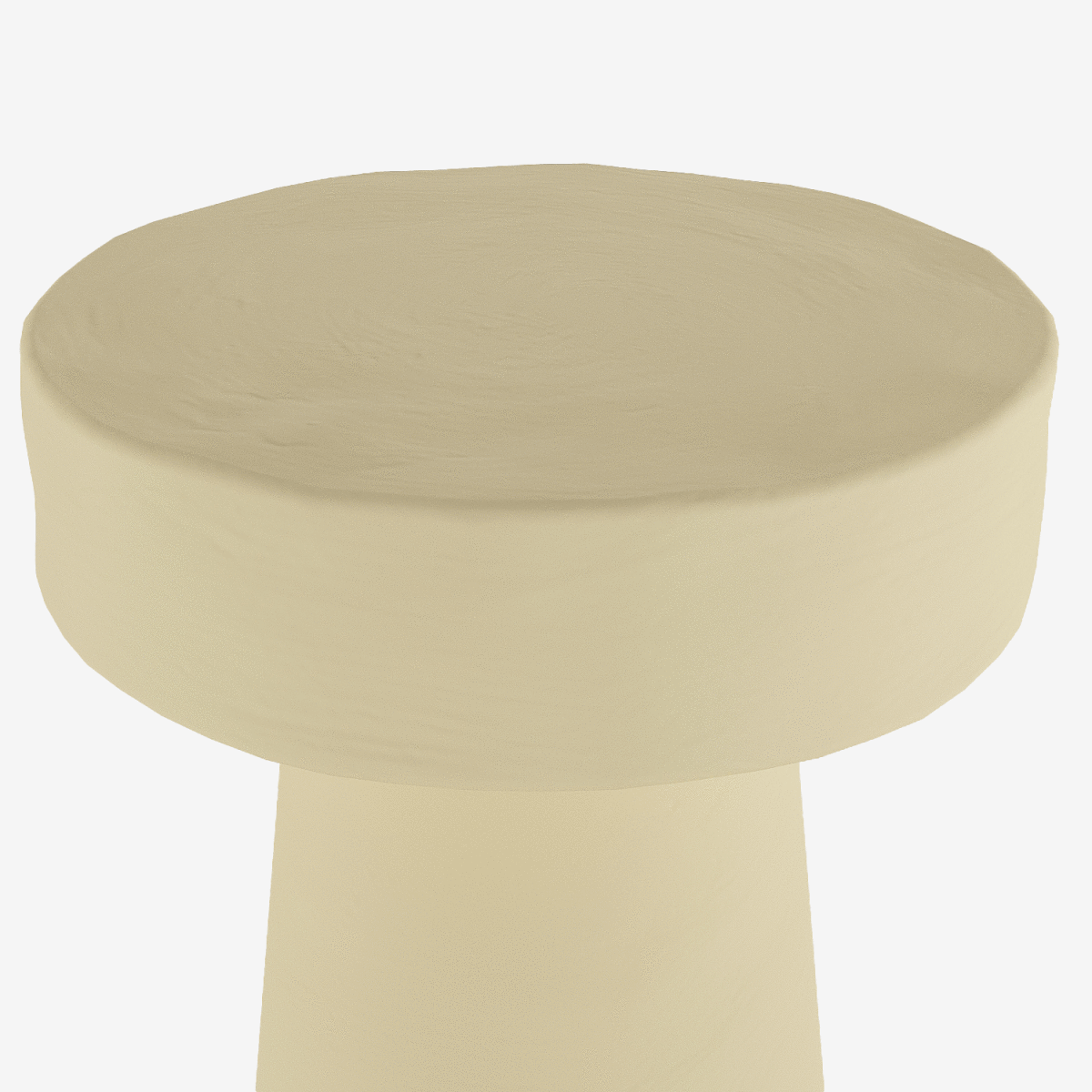 Petite table d'appoint ronde design en magnésie crème Anémone