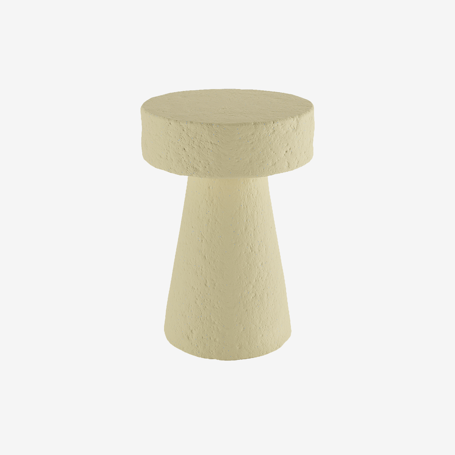 Table d'appoint circulaire en magnésie crème mouchetée bleu Marguerite