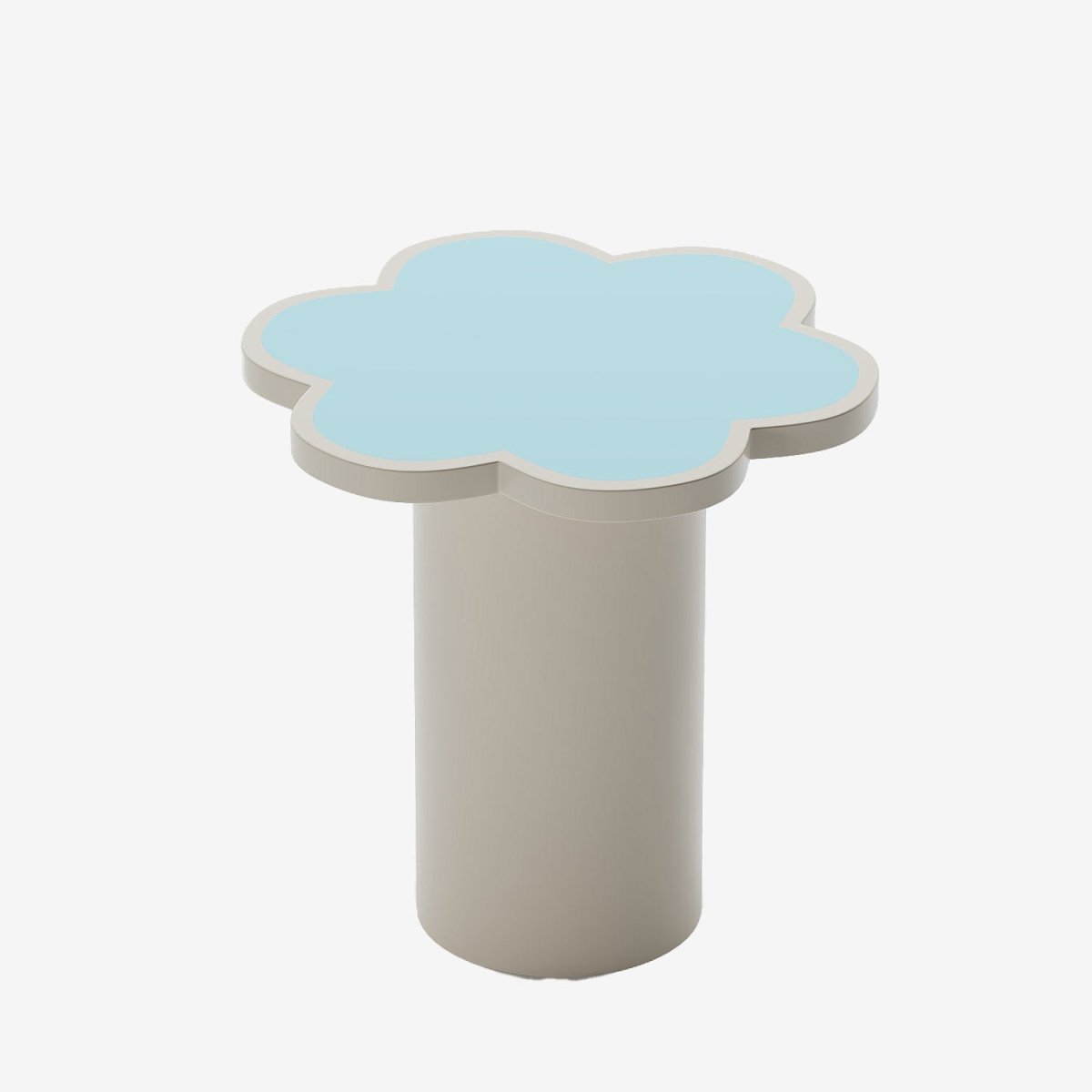 Table d'appoint fleur coloris bleu Flora