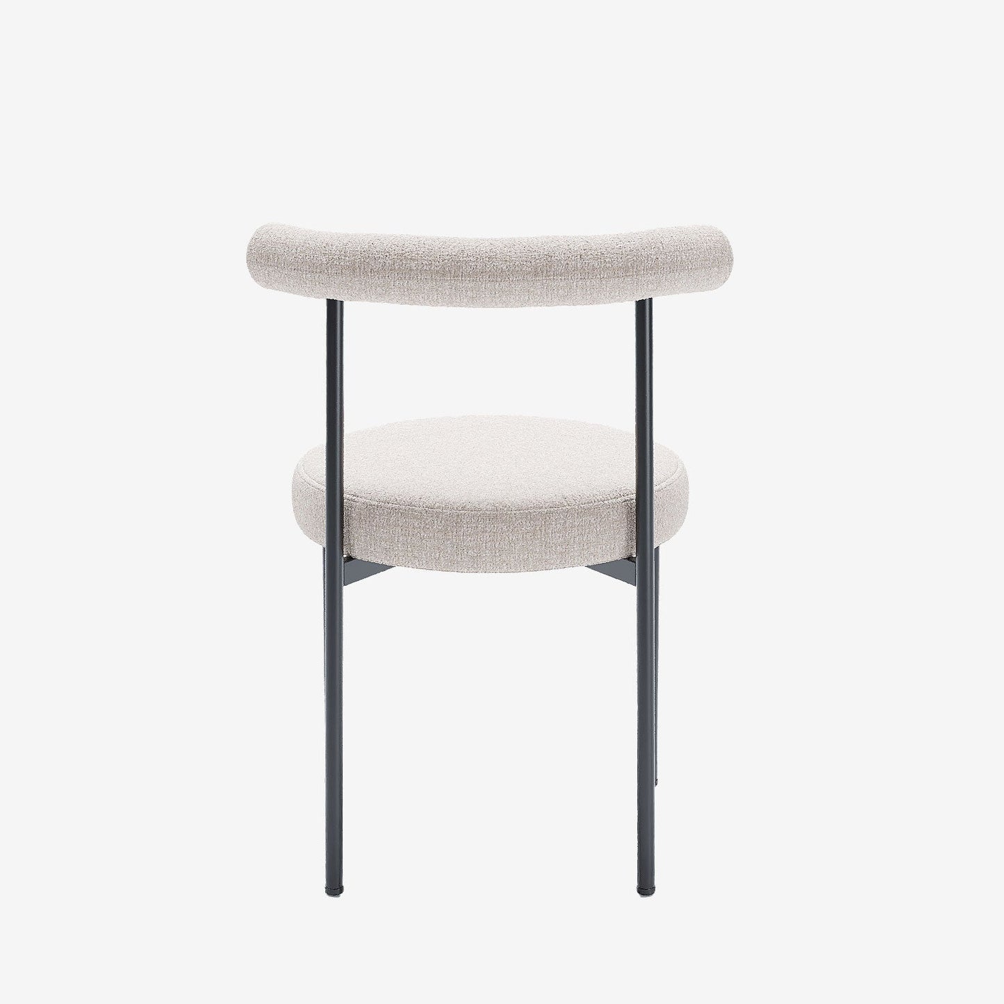 Lot de 2 chaises de salle à manger design moderne, velours crème Julia