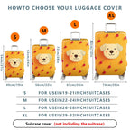 1-Piece Dog Cherry Orange Cute  Fun  Suitcase Luggage Cover, Stretch Protective Sleeve