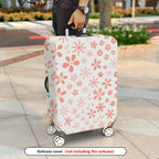 1-Piece Pink Floral Flower Blossom Daisy Spring Holiday  Suitcase Luggage Cover, Stretch Protective Sleeve