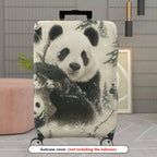 1-Piece Panda Snow Forest Winter Nature Cute Animal  Suitcase Luggage Cover, Stretch Protective Sleeve