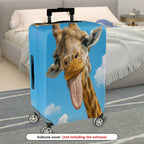 1-Piece Cute Giraffe Funny Animal Nature Blue Sky  Suitcase Luggage Cover, Stretch Protective Sleeve