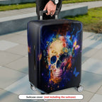 1-Piece Colorful Skull Floral Butterfly Abstract Universe  Suitcase Luggage Cover, Stretch Protective Sleeve