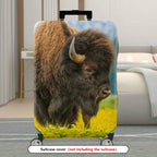 1-Piece Wildlife Bison Nature Landscape Animal Travel  Suitcase Luggage Cover, Stretch Protective Sleeve