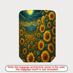 1-Piece Sunflower Night Mountain Landscape Luggage  Suitcase Luggage Cover, Stretch Protective Sleeve