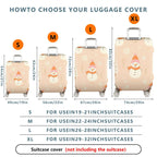 1-Piece Snowman Winter Christmas Holiday Festive  Suitcase Luggage Cover, Stretch Protective Sleeve