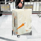 1-Piece Animal Fish Cat Crane Watercolor  Suitcase Luggage Cover, Stretch Protective Sleeve
