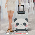 1-Piece Cute Panda  Hello Printed  Suitcase Luggage Cover, Stretch Protective Sleeve