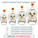 1-Piece Cute Dog  Animal Fun Playful Luggage  Suitcase Luggage Cover, Stretch Protective Sleeve