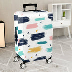 1-Piece Abstract Colorful Brushstroke Artistic Pattern  Suitcase Luggage Cover, Stretch Protective Sleeve
