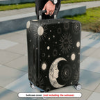 1-Piece Moon Sun Star Cosmic Celestial Universe Galaxy  Suitcase Luggage Cover, Stretch Protective Sleeve