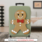 1-Piece Gingerbread Man  Holiday Festive Fun  Suitcase Luggage Cover, Stretch Protective Sleeve