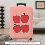 1-Piece Apple Fruit  Pink Stylish Chic Travel  Suitcase Luggage Cover, Stretch Protective Sleeve