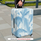 1-Piece Blue Palm Tree Tropical Nature Landscape Artistic Pattern  Suitcase Luggage Cover, Stretch Protective Sleeve