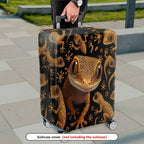 1-Piece Gecko Reptile Animal  Cute Fun  Suitcase Luggage Cover, Stretch Protective Sleeve
