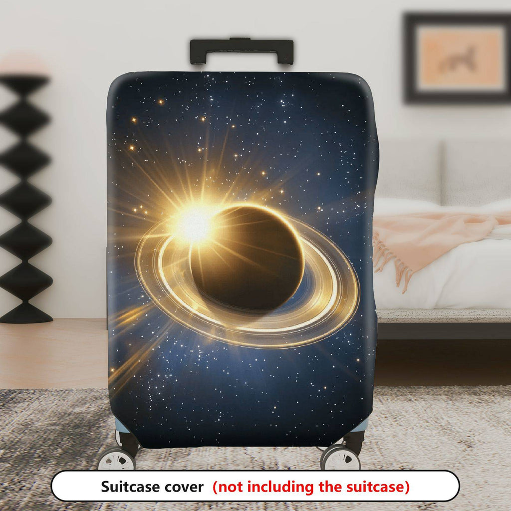 1-Piece Cosmic Galaxy Star Solar Eclipse Astronomy  Suitcase Luggage Cover, Stretch Protective Sleeve