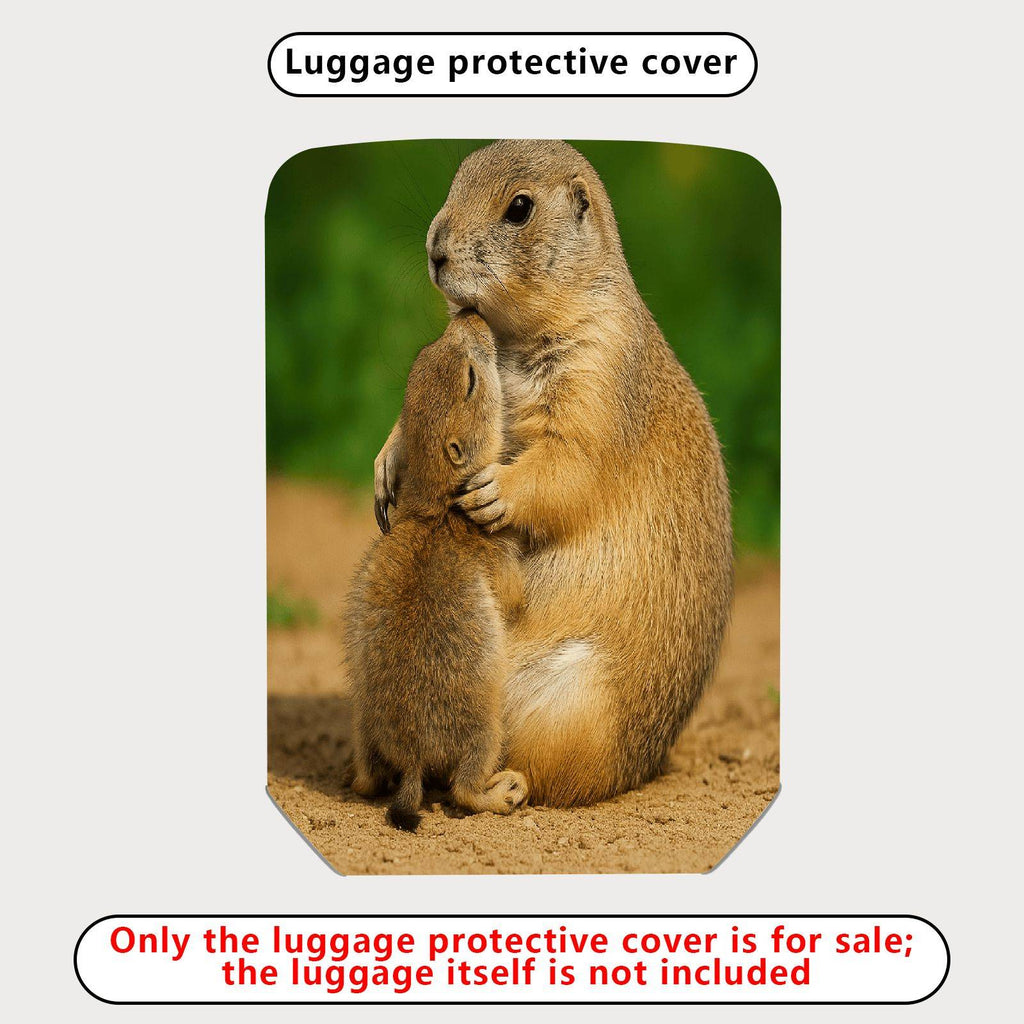 1-Piece Prairie Dog Animal Hug Cute Wildlife Nature Love  Suitcase Luggage Cover, Stretch Protective Sleeve
