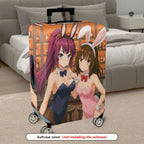 1-Piece Anime Bunny Girl Bar Lounge  Character Decorative  Suitcase Luggage Cover, Stretch Protective Sleeve