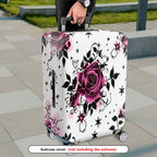 1-Piece Rose Floral Star Pattern Decorative  Suitcase Luggage Cover, Stretch Protective Sleeve