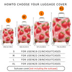 1-Piece Cute Strawberry Bubbles Pink Sweet Fun Colorful  Suitcase Luggage Cover, Stretch Protective Sleeve