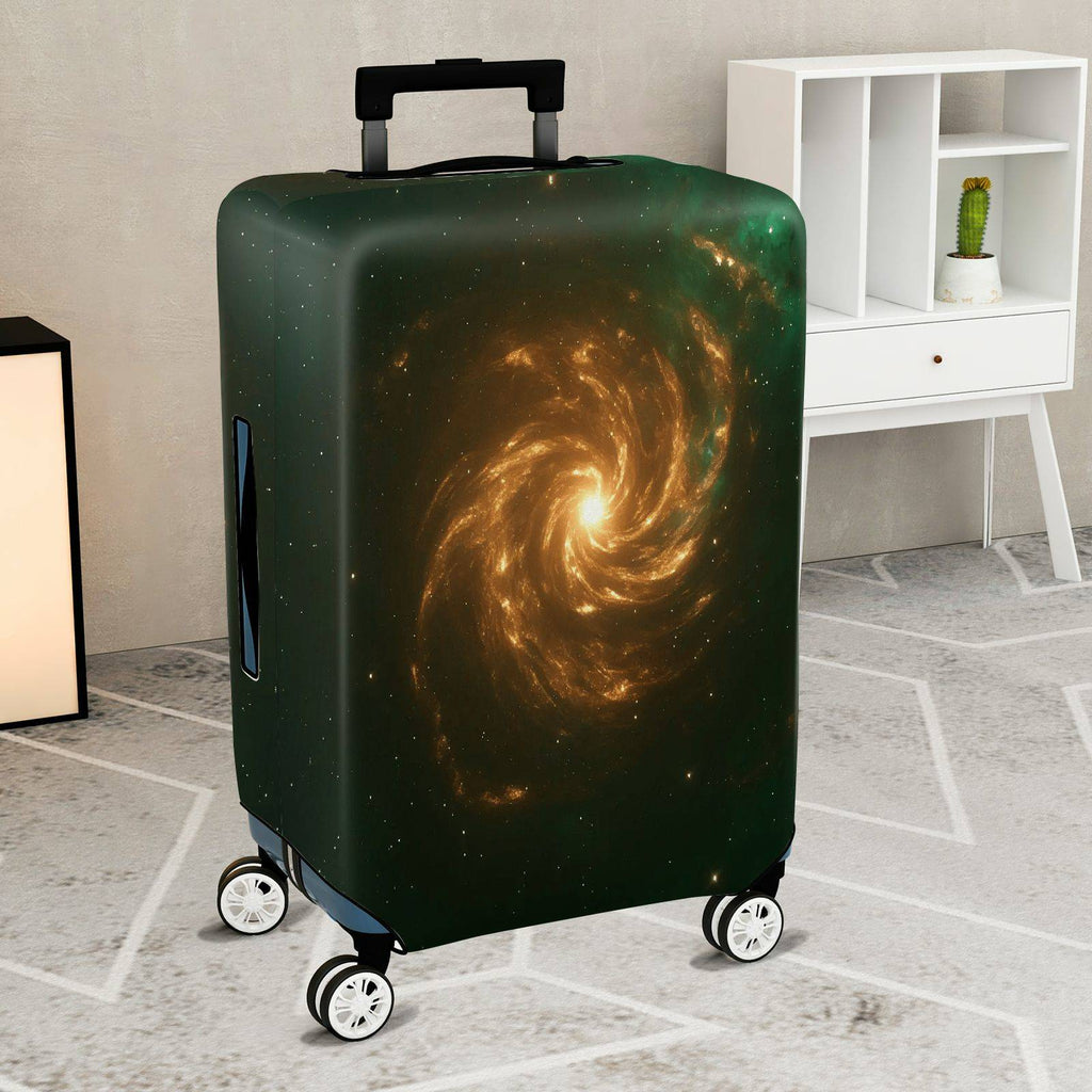 1-Piece Galaxy Nebula Cosmic Swirl Starry Glow  Suitcase Luggage Cover, Stretch Protective Sleeve