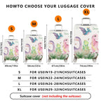 1-Piece Colorful Dinosaur Plant Animal Cute  Suitcase Luggage Cover, Stretch Protective Sleeve