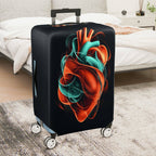 1-Piece Abstract Heart Artistic Colorful Vibrant Unique  Suitcase Luggage Cover, Stretch Protective Sleeve