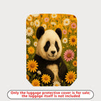 1-Piece Cute Panda Floral Nature Colorful Animal Fun  Suitcase Luggage Cover, Stretch Protective Sleeve