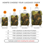 1-Piece Cute Bear Nature Forest Animal Tree  Suitcase Luggage Cover, Stretch Protective Sleeve