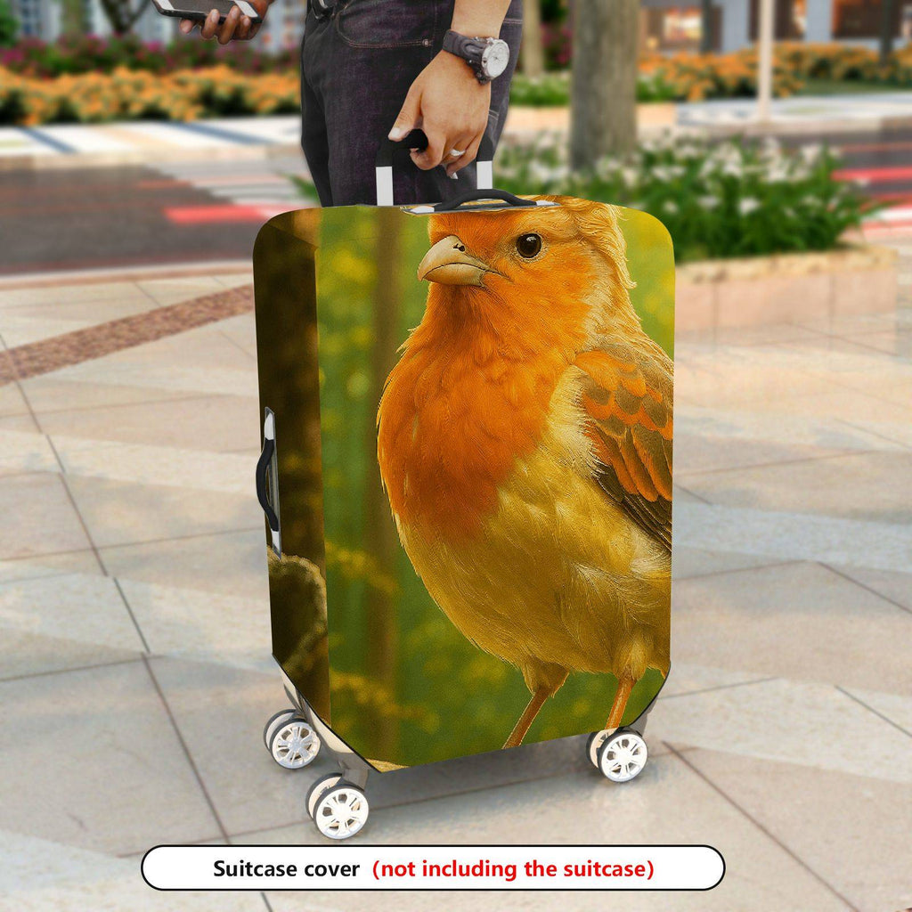 1-Piece Bird Nature Forest Art Cute Animal Wildlife  Suitcase Luggage Cover, Stretch Protective Sleeve