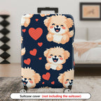 1-Piece Cute Dog Heart  Travel Holiday Fun  Suitcase Luggage Cover, Stretch Protective Sleeve