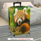 1-Piece Cute Red Panda Forest Animal Nature Green Tree  Suitcase Luggage Cover, Stretch Protective Sleeve