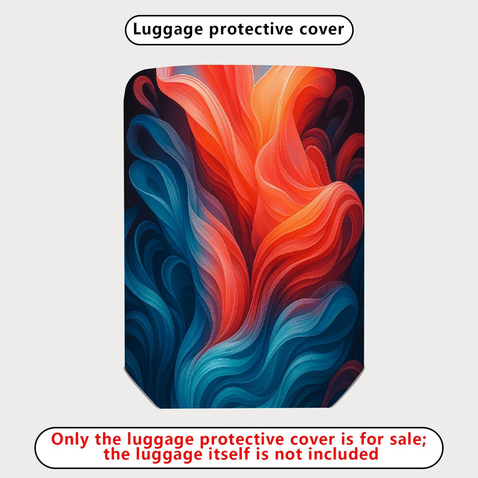 1-Piece Abstract Vibrant Colorful Artistic Modern Stylish  Suitcase Luggage Cover, Stretch Protective Sleeve