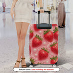 1-Piece Cute Strawberry Bubbles Pink Sweet Fun Colorful  Suitcase Luggage Cover, Stretch Protective Sleeve