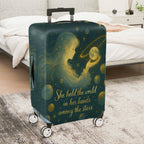 1-Piece Cosmic Starry Dream Girl Universe Art Astral  Suitcase Luggage Cover, Stretch Protective Sleeve