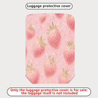 1-Piece Strawberry Pink Bubble Cute Fun Cheerful  Suitcase Luggage Cover, Stretch Protective Sleeve