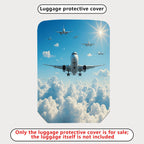 1-Piece Airplane Cloud Sky Travel Aviation  Suitcase Luggage Cover, Stretch Protective Sleeve