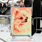 1-Piece Cute Fluffy Pomeranian Pet Dog Animal  Suitcase Luggage Cover, Stretch Protective Sleeve
