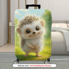 1-Piece Cute Hedgehog Animal Nature  Fun  Suitcase Luggage Cover, Stretch Protective Sleeve