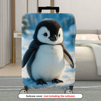 1-Piece Cute Adorable Penguin Winter Snow Animal  Suitcase Luggage Cover, Stretch Protective Sleeve
