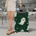 1-Piece Ghost Heart Cute Fun Unique Spooky  Suitcase Luggage Cover, Stretch Protective Sleeve
