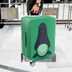 1-Piece Seal Green Playful Cute Animal Fun  Suitcase Luggage Cover, Stretch Protective Sleeve